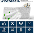13x6 Range Hood Filter fit for Whirlpool Amana Maytag Kitchenaid Microwave Grease Filter Replacement W10208631A W10208631 prime&swift