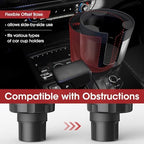 AUJEN Cup Holder Expander for Car - Upgraded Extender Cup Holder w/Offset Option, Adjustable Car Cup Holder Expander, Versatile Car Accessories，Large Bottles & Big Drinks，1 Pieces