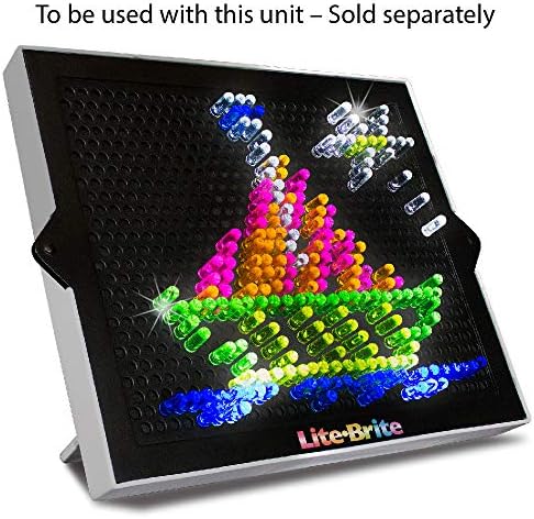 Lite-Brite Peg and Template Refill Pack, Light Up Drawing Board Accessories, LED Pegs with Colors, Toys for Creative Play, Light Toys for Kids Aged 4 +