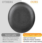SOULWIT Earpads Replacement for Jabra Evolve2 65 (Evolve 2 65MS 65UC MS UC)/Evolve2 40 (40UC 40MS USB)/Elite 45h On-Ear Wireless Headset, Ear Pads Cushions with Softer Protein Leather - Black