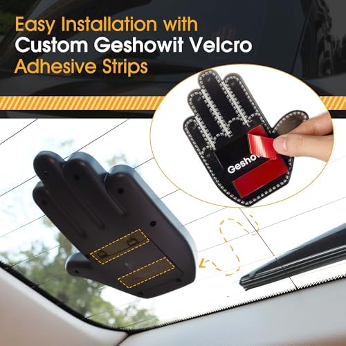 Car Accessories for Men - Car Finger Light with 6 Gestures Remote - Show Your Feelings to Drivers - Ideal Gift Hand Gesture Lights, Truck Accessories, Finger Flicker Car LED Signs for Men and Women