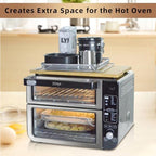 Bamboo Cutting Board Compatible with Ninja DCT401 DCT402 DCT451 Double Oven, Heat Resistant Cutting Board for Convection Toaster Oven, Air Fryer Accessories Compatible with Ninja Oven, Reclaim Space