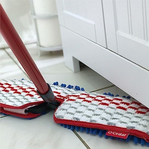 O-Cedar Hardwood Floor 'N More 3-Action Flip Mop Head Replacement | Machine Washable | Reusable | Microfiber Refill | Removes 99% of Bacteria