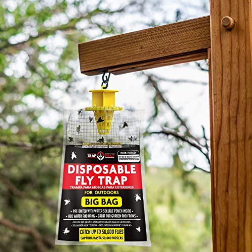 8 Pack Big Bag Fly Bag Trap - Fly Bags Outdoor Disposable Fly Trap Bag - Fly Trap Disposable Horse Fly Traps Outdoor - Fly Trap Bags Outdoor Disposable Hanging Net Fly Traps Large Disposable Fly Traps