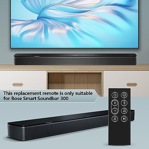 New 843299-1100 Remote Control for Bose Smart Soundbar 300 only, Replacement Remote Control for Bose Smart Soundbar 300 Model 432552 with Battery