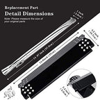 Uniflasy Grill Replacement Parts for Nexgrill 4 Burner 720-0830H 720-0783E 720-0830D 720-0888N 720-0888 Cuisinart CGG-7400 Repair Part Kit Grill Burner Tube Heat Plates Shield Tent Flame Tamer Igniter