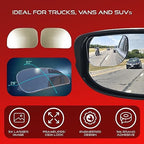 Blind Spot Convex Car Mirrors: XLarge Rear View - Rearview Automotive Mirror for Car - Exterior Accessories and Interior for Women & Men (2Pack)
