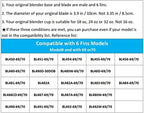 Blender Blade Replacement 6 Fins Pro Extractor Blade for Nutri Ninja Auto iQ BL480W-70 BL480D-30DOB BL450-70 BL451-70 BL454-70 BL455-70 BL481-70 BL482-70 Only Fit for 18 24 32 oz, No 16 oz