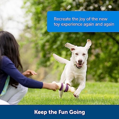 PetSafe® Rawhide Treat Ring Refills, Variety Pack, Size C, Original Rawhide and Peanut Butter Flavor, Replacement Treats Busy Buddy Treat Ring Holding Toys