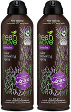 Fresh Wave Lavender Odor Eliminator Spray & Air Freshener, 8 oz. | Pack of 2 | Non-Aerosol, Fine Mist | Safer Odor Relief | Natural Plant-Based Odor Eliminator | For Furniture, Fabrics & Trash