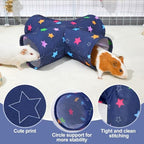 Bienbee 4-Way Washable Foldable Rabbit Tunnel Hideout for Bunny, Hamster, Chinchilla, Ferret, Rabbit & Guinea Pig Accessories