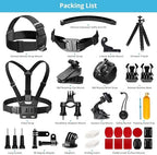 AKASO Outdoor Sports Action Camera Accessories Kit 14 in 1 for AKASO EK7000/ EK7000 Pro/Brave 4/ Brave 7 LE/ V50X/ V50 Pro/ V50 Elite/Go Pro Hero 9 in Swimming Any Other Outdoor Sports