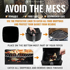 Air Fryer Accessories with Rack, Reusable Mats and Cheat Sheet Guides Compatible with Cosori, Instant Pot Vortex, Ninja Foodi, Ultrean + More - Stainless Steel Air Fryer Rack, Square 7.7 inches