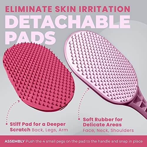 The Ultimate Back Scratcher, Scalp Massager, Back Massager, & Exfoliator - Large Scratch Surface, an All Body Back Scratcher That Gives a Deep Soothing Scratch (Pink)