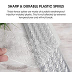 Touri 24 Pack Clear Transparent PVC Bird Spikes Deterrent Strips for Outside to Keep Birds, Pigeons, Cats, Squirrels, Raccoons Away