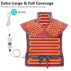 CAROMIO Massaging Heating Pad for Back Pain Relief, Neck and Shoulders Electric Heating Pads Large Size, Full Body Back Heat Pad with Auto Shut Off, 3 Heating Levels & 3 Massage Modes (Grey, 35"x24")