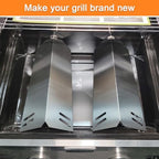 Hisencn Heat Plates for Cuisinart GAS2256AS Gas Grill, Heat Tents Replacement Parts for Cuisinart 2-Burner Gas Grill 2256, Stainless Steel, 2-Pack