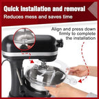 Pouring Shield for KitchenAid 6-7 Qt Bowl Lift Mixer,Fit for Stainless Steel Bowls (Only),Food Grade Pouring Shield Mixers Bowl Cover Splash Guard for Kitchen aid Accessories and Attachments,Upgraded