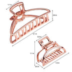 8 Pieces Metal Hair Claw Clips Set, Includes 3 Inches Large Size Hair Catch Barrette Jaw Clamp and 1.57 Inches Small Half Bun Hairpins for Women, Hair Accessories