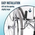 FVRITO 4 Pack Rubber Tips for 5/8" Wheelchair Handle Brake,Durable Wheelchair Wheel Lock Cover Perfect Replacement for Drive Rollator Transport Wheelchair, Lightweight Foldable Wheelchair Accessories