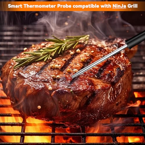 Smart Thermometer Probe for Ninja FG550/FG551, IG651, LG450CCO, BG550, EG351, LG550CO - Replacement Stainless Steel Meat Probe for Indoor Grill, 1PCS