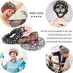 TCOTBE 4 Pieces Shower Cap for Women, Elastic and Reusable, Environmental Protection Hair Bath Caps, Double Waterproof Layers Bathing Hat