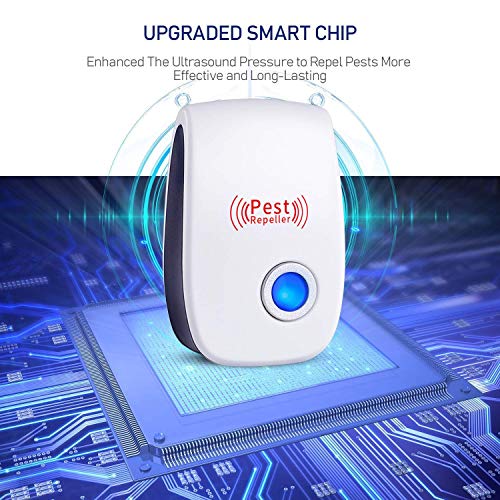 WahooArt Ultrasonic Pest Repeller 6 Packs, The Newest Pest Repellent Electronic Indoor Plug in for Insects, Mosquitoes, Mice, Ants, Roaches, Spiders, Bugs, Flies, Cockroach, pest Control, Non-Toxic