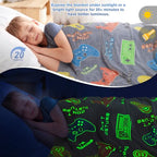 Gaming Blanket Toys Gifts for Boys - Glow in The Dark Game Controller Throw for Kids Age 1-14 Year Old Child Toddler Teen Birthday Christmas Valentine's Day Easter Presents Gamer Room Decor 50"x60"