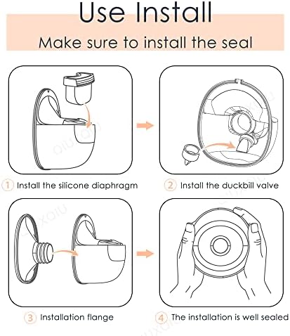 QIUXQIU Wearable Breast Pump Accessories Milk Collector Cup,Including Valve & Silicone Diaphragm & 24mm Flange Silicone Shield Kit BPA-Free QIUXQIU Pump S18/S21 Parts Replace - 180ml (27mm)