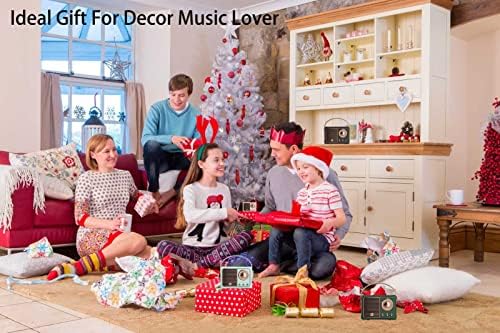 Dosmix Retro Bluetooth Speaker, Vintage Decor, Portable Wireless Bluetooth Speaker, Cute Old Fashion Style for Kitchen Desk Bedroom Office Outdoor Accessories for iPhone Android (Yellow)