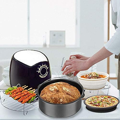 9 Inch Air Fryer Accessories XL 10 PCS with Cupcake Pan, Pizza Pan, Silicone Baking Cup, Recipe Cookbook, 100Pcs Parchment Paper for 5.3Qt - 6.8Qt and Larger Size Phillips Air Fryer Instant Pot