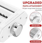 InnoMoon Pasta Attachment 3 in 1 Set for KitchenAid Stand Mixer Included Pasta Sheet Roller, Spaghetti Cutter, Fettuccine Cutter, Pasta Press Maker for Accessories, 8 Adjustable Thickness Knob