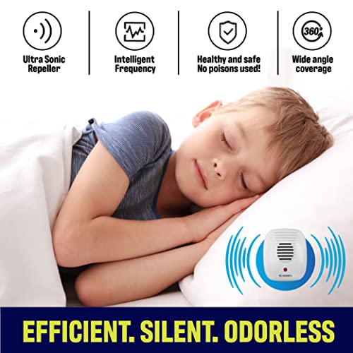 The Bell and Howell Ultrasonic Pest Repeller Plug in Device Complete Kit 8 Pack,Effectively Aids to Repel mice, Bugs, Rats, Rodents, Mosquitos, roaches, Spiders and Ants Chemical, Odor and Sound Free