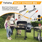 Yetaha Grill Thermometer, Meat Probe Replacement Parts, Fits Oklahoma Joe's, Z Grills, Cuisinart Wood Pellet Grill and Smoker