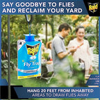 6 XL RAID Big Bag Fly Traps Outdoor - Keep Flies Away from Patio with Disposable Fly Traps Outdoor Hanging - Fly Bags Outdoor Disposable, Outdoor Fly Traps Outdoor Hanging, Big Bag Fly Trap Bag