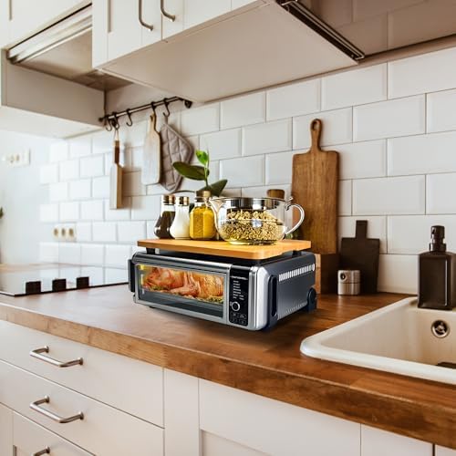 Compatible with Ninja Foodi SP101 SP301 Cutting Board, Heat Resistant Space Save Board for Ninja Air Fryer Flip up Ninja Foodi SP101 Accessories, Bamboo