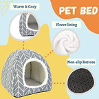 Guinea Pig Hideout Bed Rabbit House Cave Accessories Cozy Hide-Out for Bunny Hedgehog Ferret Chinchilla&Other Small Animals (Grey)