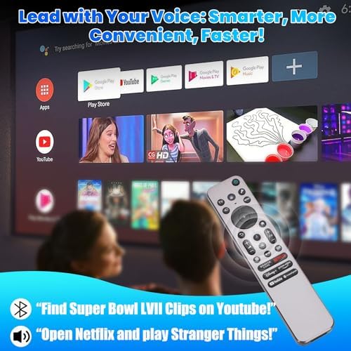 RMF-TX910U Backlit TV Remote for Sony TV/Sony Bravia TV Voice Remote, RMF-TX910U Replacement Remote for Sony BRAVIA XR/KD/XR Series X77L A95L X95L X93L A80L X90L A75L etc, 1 Year Full Warranty, 1Pack