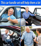 KOUNATSURI Car Door Handle for Elderly Car Handle Assist Support Handle Multifunction Handle for Elderly and Handicapped(Blue)