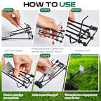 Qualirey 8 Pcs Outdoor Gopher Trap Easy Set Mole Trap Weather Resistant Gopher Killer Vole Trap for Lawn Garden Farm (Black)