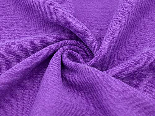 Eunzel Yoga Towel,Hot Yoga Mat Towel - Sweat Absorbent Non-Slip for Hot Yoga, Pilates and Workout 24" x72(Grip Dots,Purple)