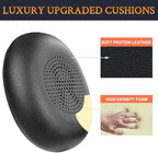 SOULWIT Earpads Replacement for Jabra Evolve2 65 (Evolve 2 65MS 65UC MS UC)/Evolve2 40 (40UC 40MS USB)/Elite 45h On-Ear Wireless Headset, Ear Pads Cushions with Softer Protein Leather - Black