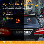 Car Accessories for Men, Car Middle Finger Light with Remote - Give The Bird & Wave & Love to Drivers - Truck Accessories, Finger Flicker LED Hand Gesture Signs, Ideal Gift for Men and Women