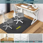 2 Pack Desk Chair Mat for Hardwood Floor & Tile 55"x35" Office Chair Mat for Rolling Chairs Large Anti-Slip-Recyclable Material Computer Chair Rug for Office/Home