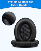 Link Dream Ear Pads for Bose Quiet Comfort 35 Soft Protein Leather Replacement Earpads Ear Cushions Ear Pad for Bose QC 35/25 / 15 QC2 / Ae2 / Ae2i / Ae2W / Sound Link/Sound True (Black)