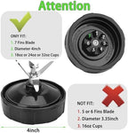 2 Packs Ninja Blender Replacement Parts, 7 Fins Ninja Blender Blade Replacement Compatible with BL480-30 BL482-30 BL490-30 BL640-30 BL642-30 BL682-30 BN401 BN751 BN801 BL2012 NN102