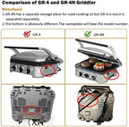 Griddler Plates Replacement for Cuisinart GR-4NP1 5-in-1 Grill & Panini Press - Griddle Accessories, BPA Free, 2Pcs