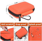 Hard Case Compatible with SIMO Solis 5G WiFi Mobile Hotspot, Travel Router for Hotel WiFi Storage Holder Bag with Mesh Pocket for Charger USB Cable and Accessories (Box Only) - Orange
