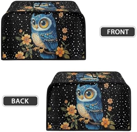 Floral Owl Crock Pot Covers For Kitchen Counter Electric Appliance Protector, Dust Protection Pressure Cooker Cover for 8 Quart Instant Pot and Air Fryer Accessories