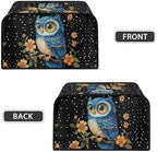 Floral Owl Crock Pot Covers For Kitchen Counter Electric Appliance Protector, Dust Protection Pressure Cooker Cover for 8 Quart Instant Pot and Air Fryer Accessories